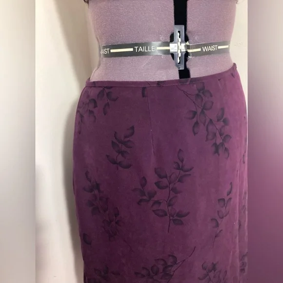 Vtg Y2K Whimsigoth Dark Floral Short Skirt Size 16 Fairy Grunge Witchy Fall Vamp - Picture 6 of 11